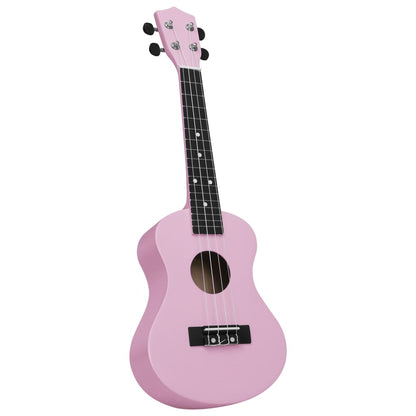 Sopran-Ukulele-Set mit Tasche für Kinder Rosa 23"