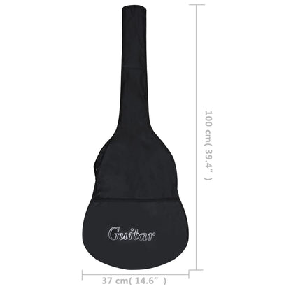 Gitarrentasche für 4/4 (39") Klassikgitarre Schwarz 100x37 cm Stoff