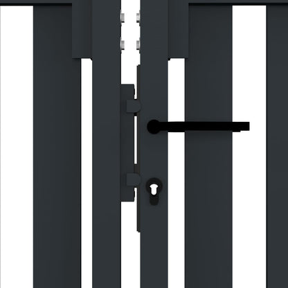 Doppelflügel Zauntor Stahl 306x150 cm Anthrazit