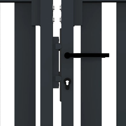 Doppelflügel Zauntor Stahl 306x220 cm Anthrazit