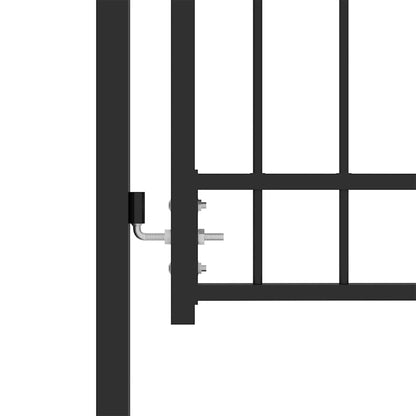 Zauntor mit Spitzen Schwarz 100 x 200 cm