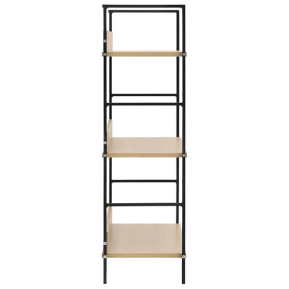 Bücherregal 3 Regalböden Eiche 60×27,6×90,5 cm Holzwerkstoff