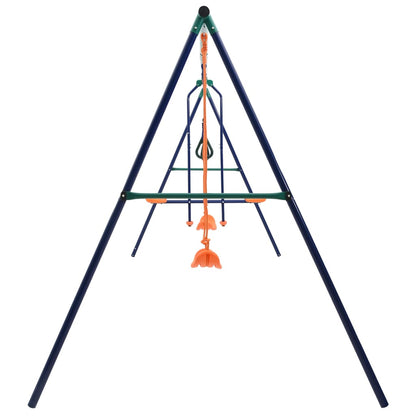 Schaukelset mit Turningen und 4 Sitzen Stahl