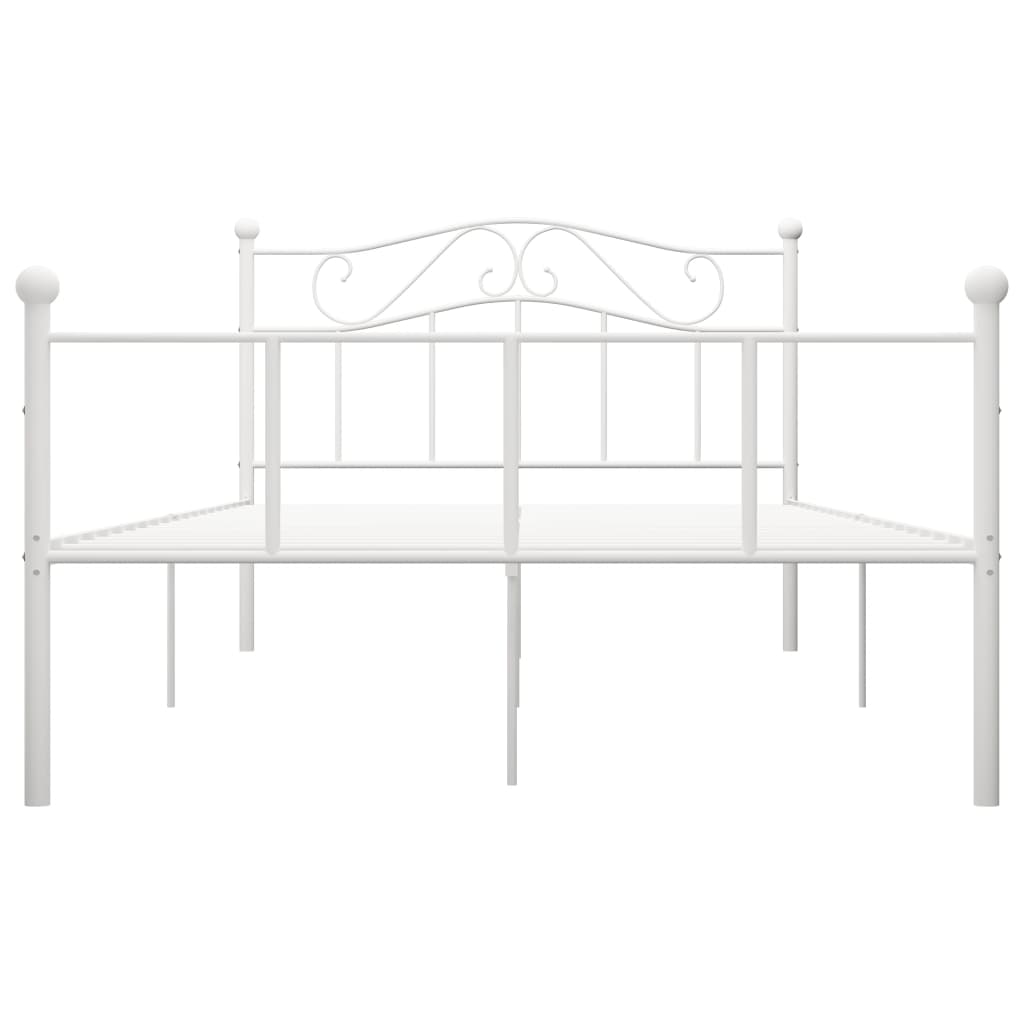 Bettgestell Weiß Metall 160×200 cm