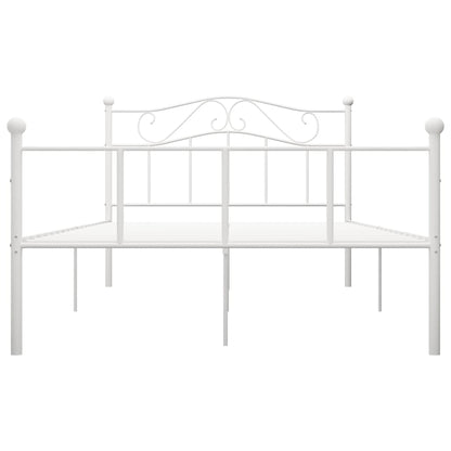 Bettgestell Weiß Metall 160×200 cm