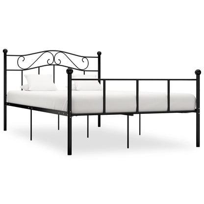 Bettgestell Schwarz Metall 160×200 cm