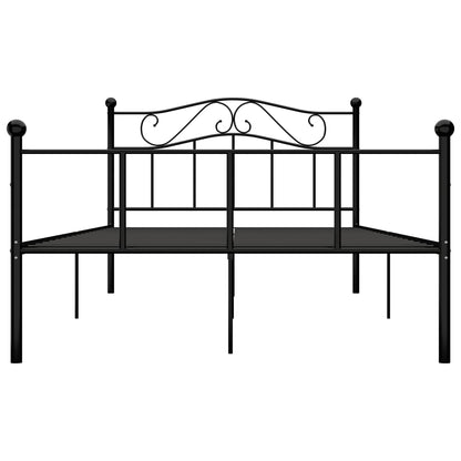 Bettgestell Schwarz Metall 160×200 cm