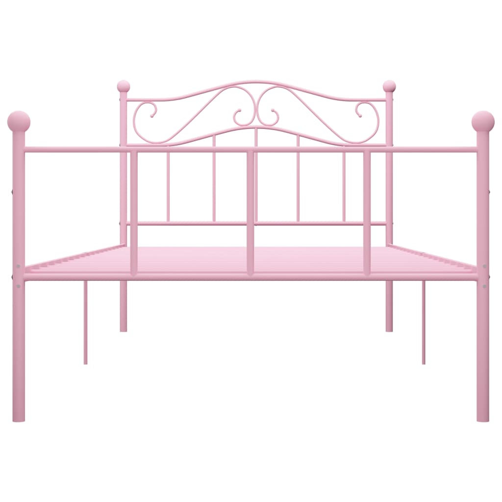 Bettgestell Rosa Metall 90×200 cm