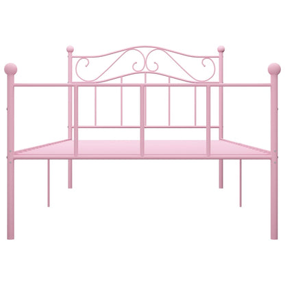 Bettgestell Rosa Metall 90×200 cm