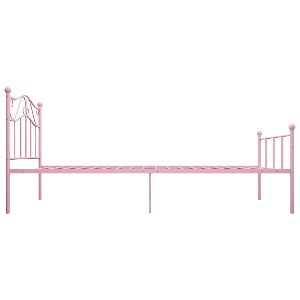 Bettgestell Rosa Metall 90×200 cm