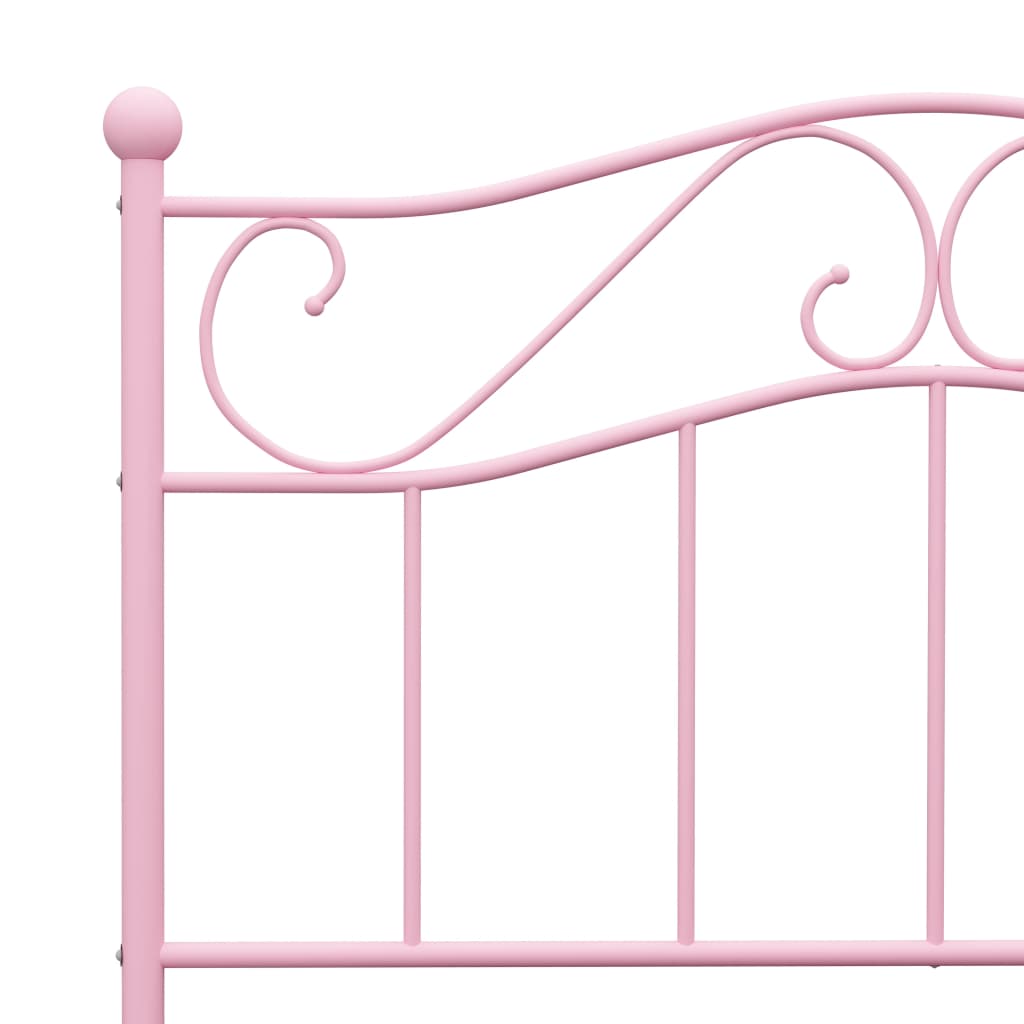 Bettgestell Rosa Metall 90×200 cm