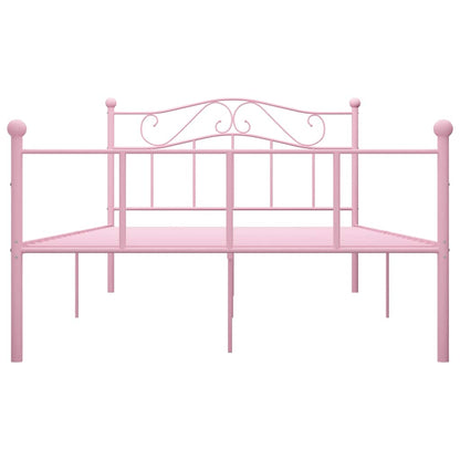 Bettgestell Rosa Metall 140×200 cm