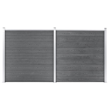 Gartenzaun WPC 353×186 cm Grau