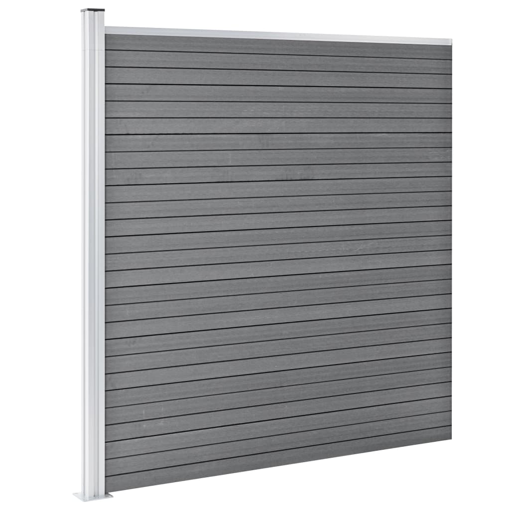 Gartenzaun WPC 353×186 cm Grau
