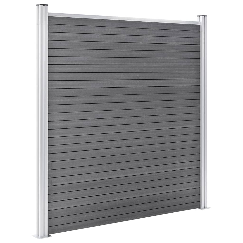 Gartenzaun WPC 353×186 cm Grau