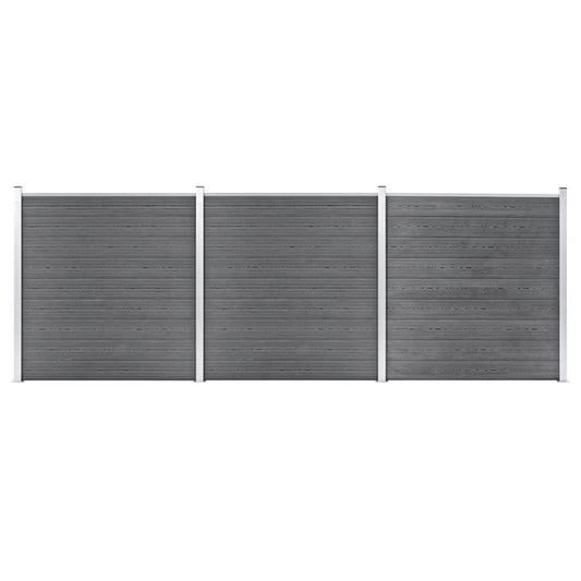 Gartenzaun WPC 526x186 cm Grau