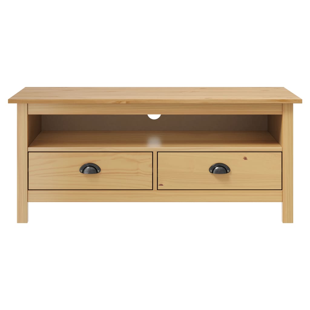 TV-Schrank Hill Honigbraun 110x40x47 cm Massivholz Kiefer