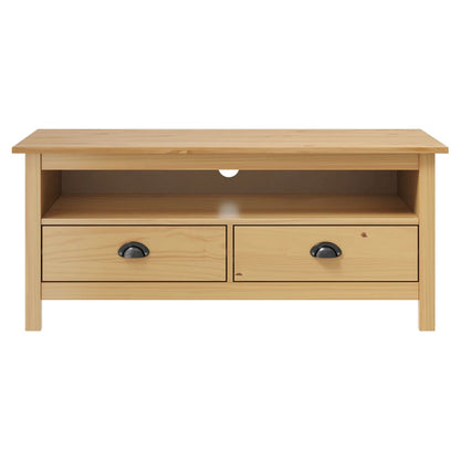 TV-Schrank Hill Honigbraun 110x40x47 cm Massivholz Kiefer