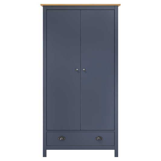 Kleiderschrank mit 2 Türen Hill Grau 89x50x170 cm Kiefernholz