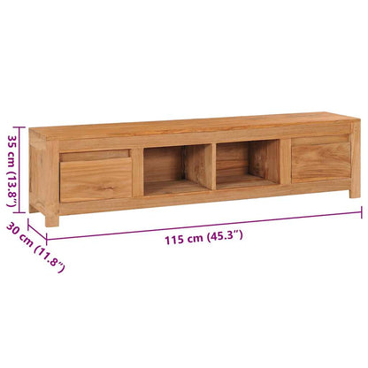 TV-Schrank 135x30x35 cm Massivholz Teak