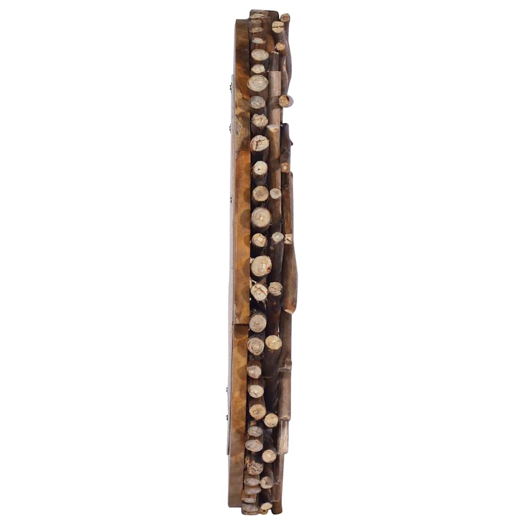 Wandspiegel 60 cm Teak Rund