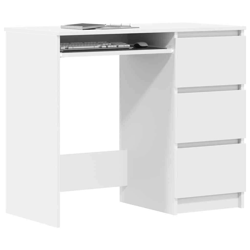 Schreibtisch Weiß 90x45x76 cm Holzwerkstoff