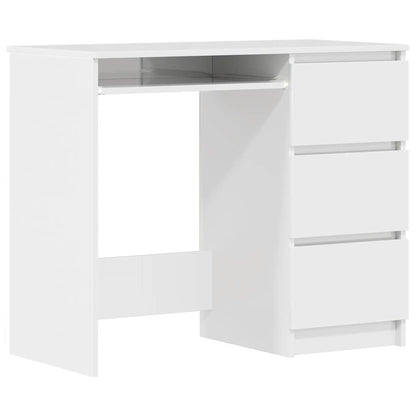 Schreibtisch Hochglanz-Weiß 90x45x76 cm Holzwerkstoff