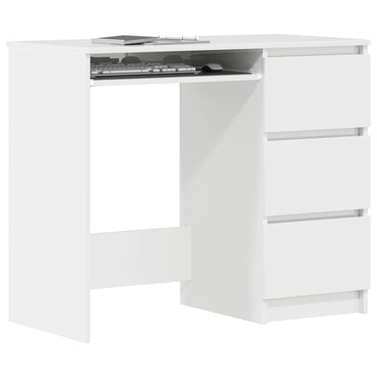 Schreibtisch Hochglanz-Weiß 90x45x76 cm Holzwerkstoff