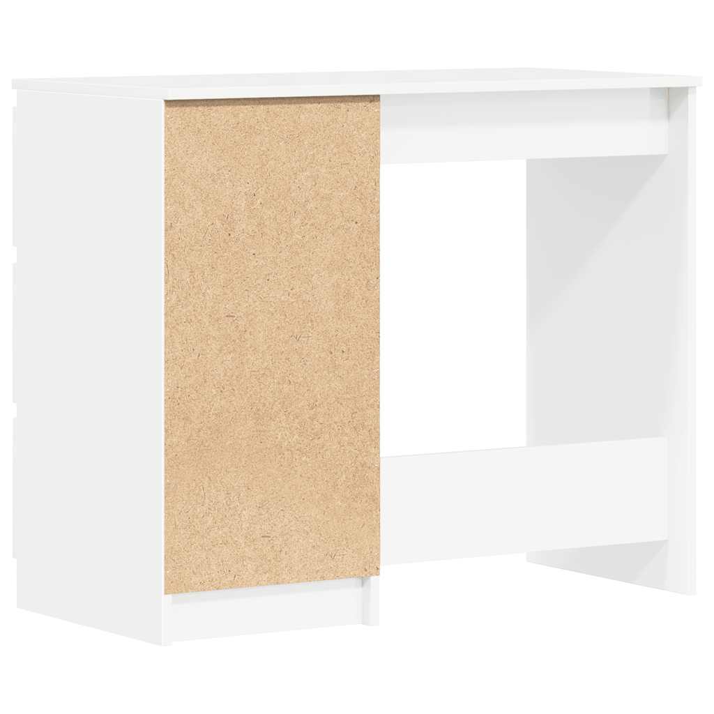 Schreibtisch Hochglanz-Weiß 90x45x76 cm Holzwerkstoff