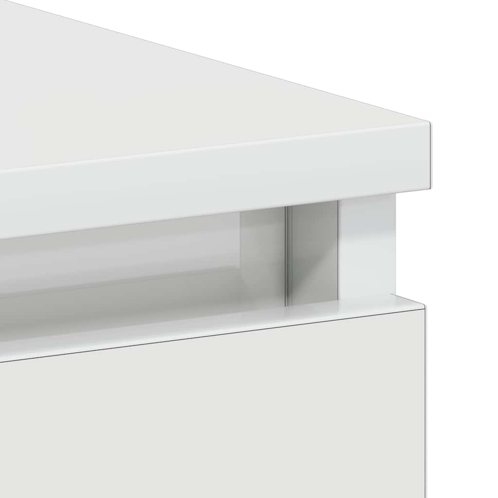 Schreibtisch Hochglanz-Weiß 90x45x76 cm Holzwerkstoff