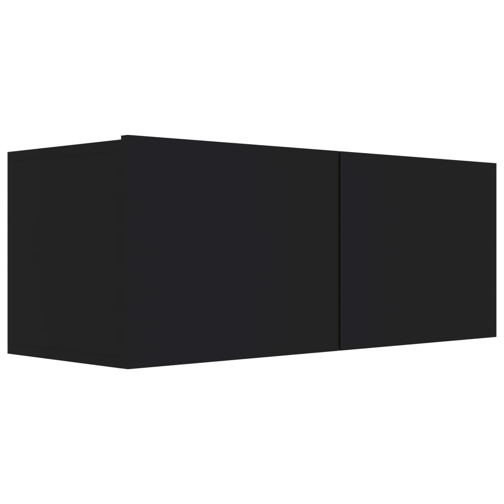 TV-skab Sort 80x30x30 cm Træ Materiale