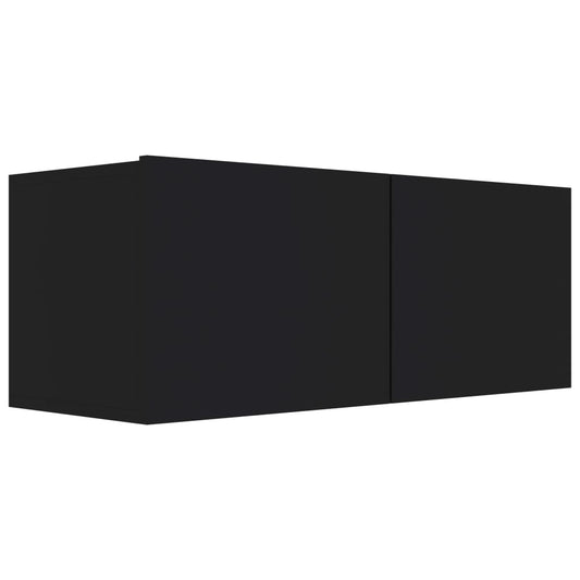 TV-skab Sort 80x30x30 cm Træ Materiale