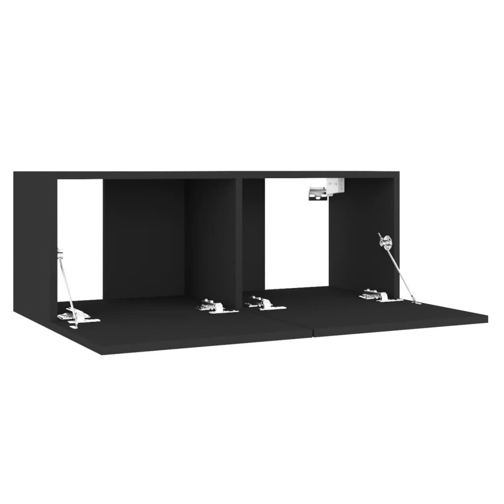 TV-skab Sort 80x30x30 cm Træ Materiale