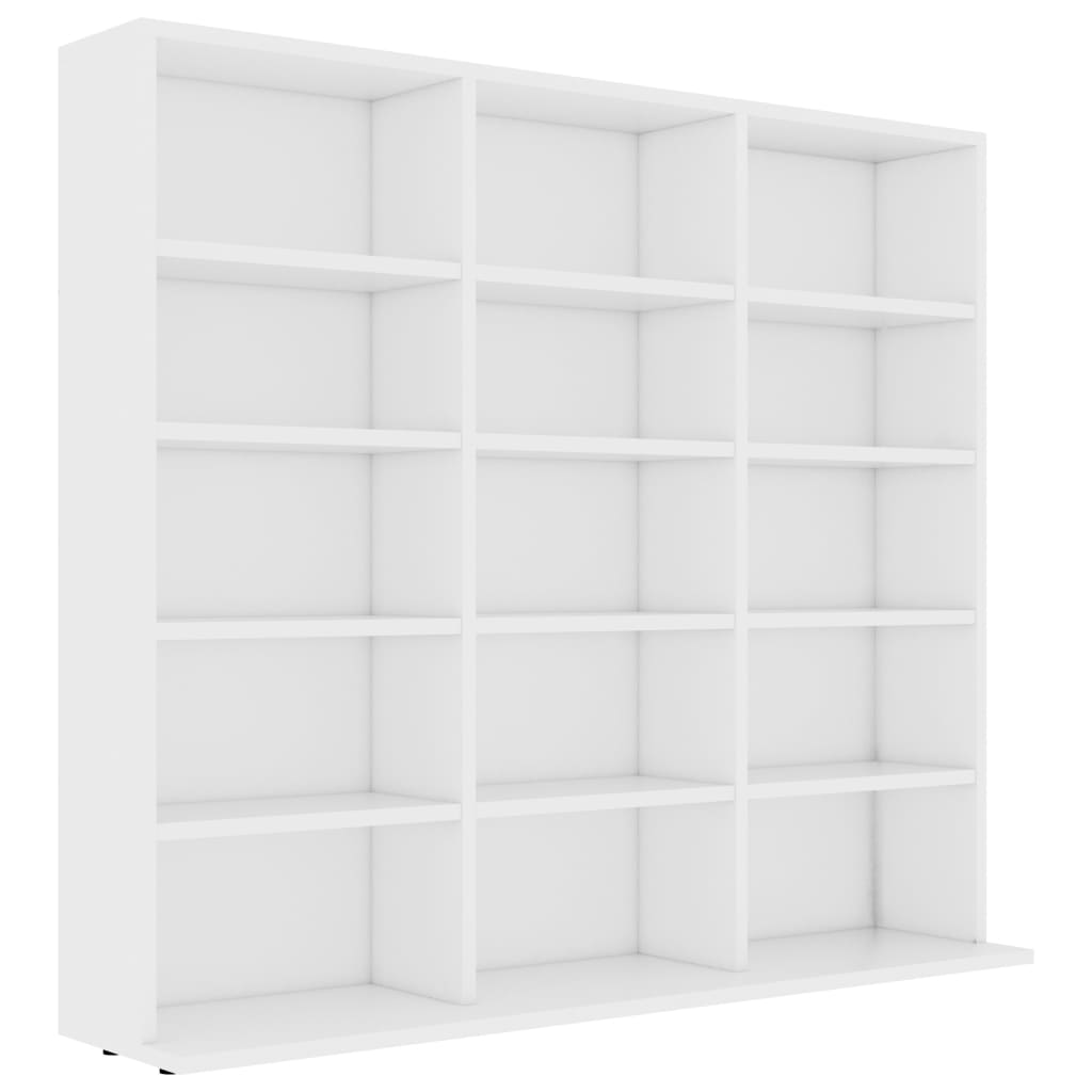 CD-Regal Weiß 100x23x89,5 cm Holzwerkstoff