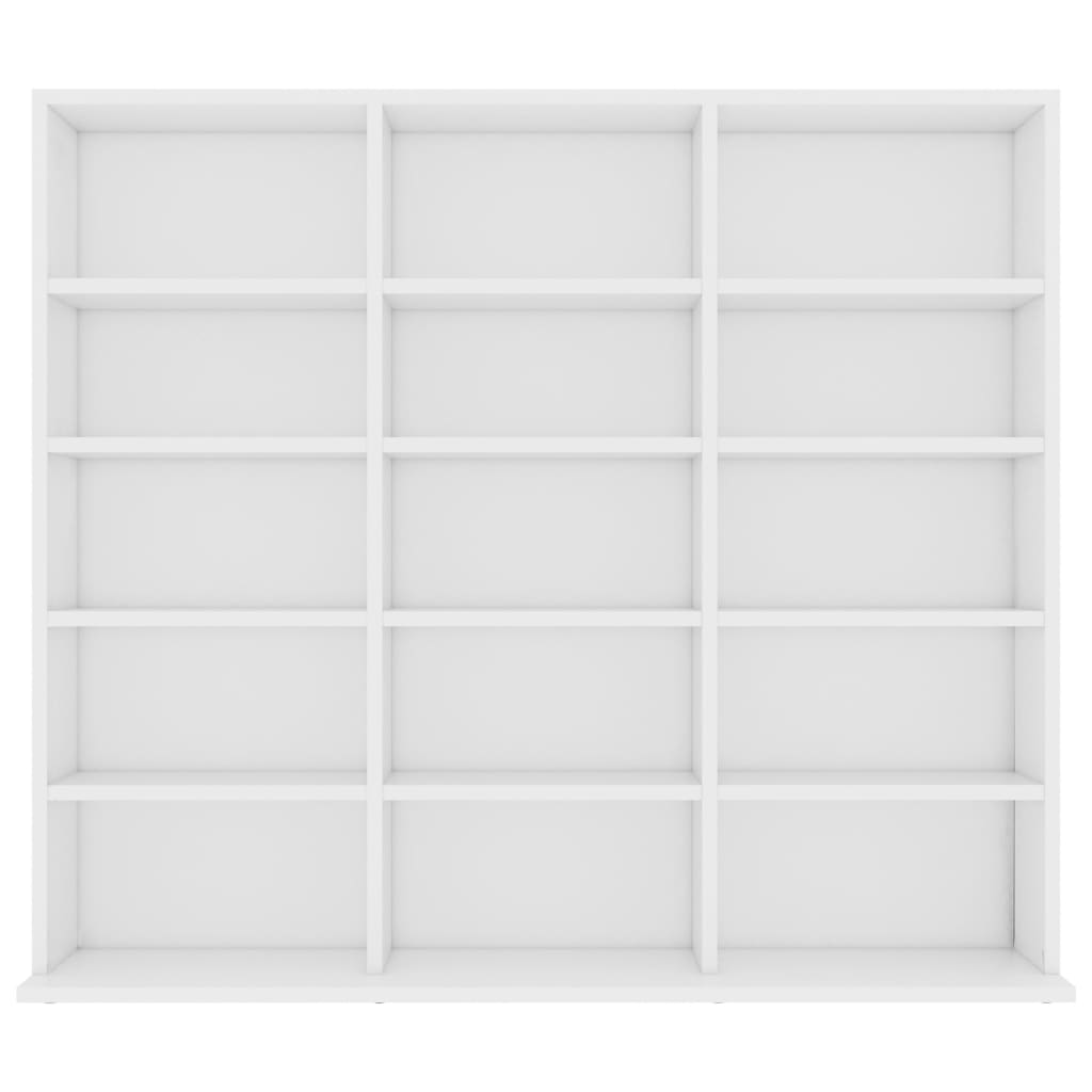 CD-Regal Weiß 100x23x89,5 cm Holzwerkstoff