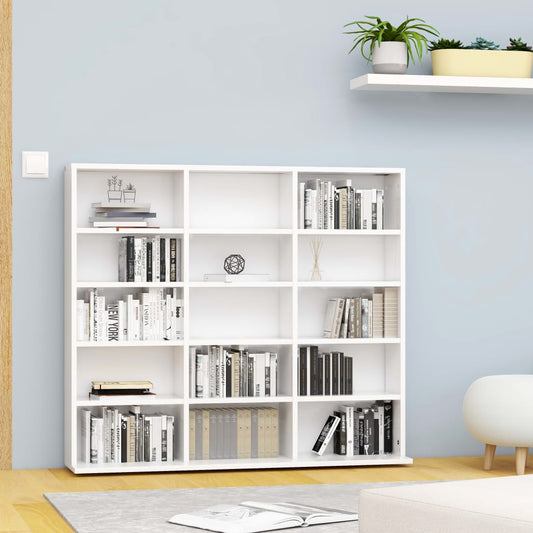 CD-Regal Weiß 100x23x89,5 cm Holzwerkstoff
