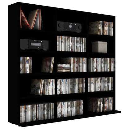 CD-Regal Schwarz 100x23x89,5 cm Holzwerkstoff