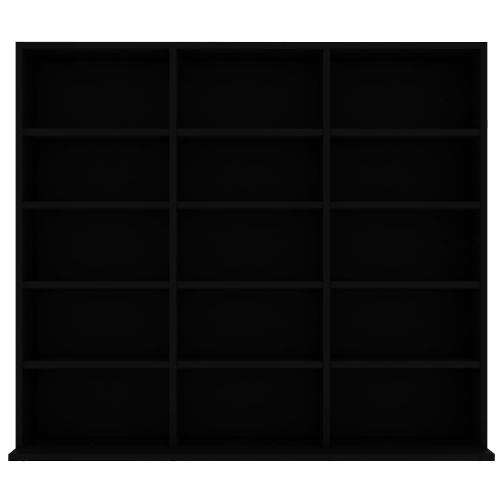 CD-Regal Schwarz 100x23x89,5 cm Holzwerkstoff
