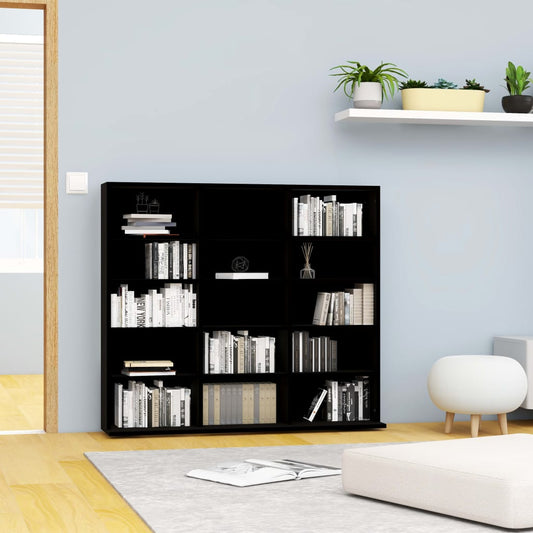 CD-Regal Schwarz 100x23x89,5 cm Holzwerkstoff