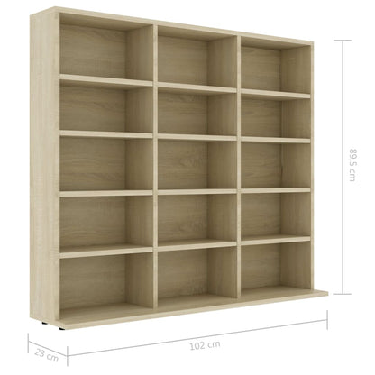 CD-Regal Sonoma-Eiche 100x23x89,5 cm Holzwerkstoff