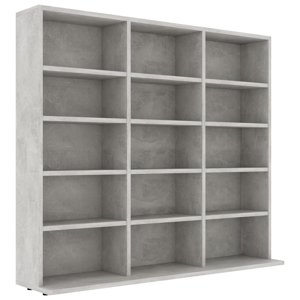 CD-Regal Betongrau 100x23x89,5 cm Holzwerkstoff