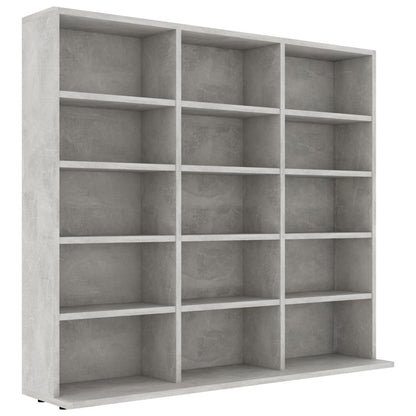 CD-Regal Betongrau 100x23x89,5 cm Holzwerkstoff