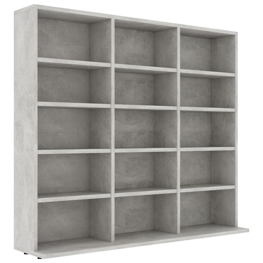 CD-Regal Betongrau 100x23x89,5 cm Holzwerkstoff
