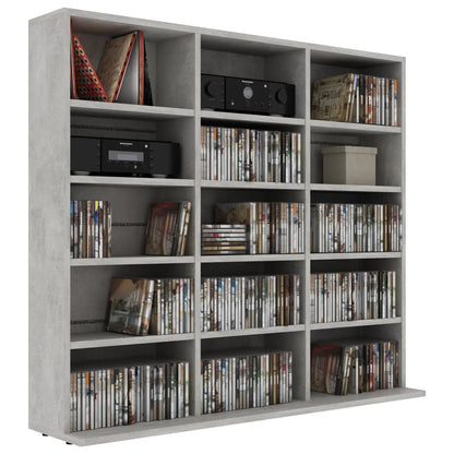 CD-Regal Betongrau 100x23x89,5 cm Holzwerkstoff