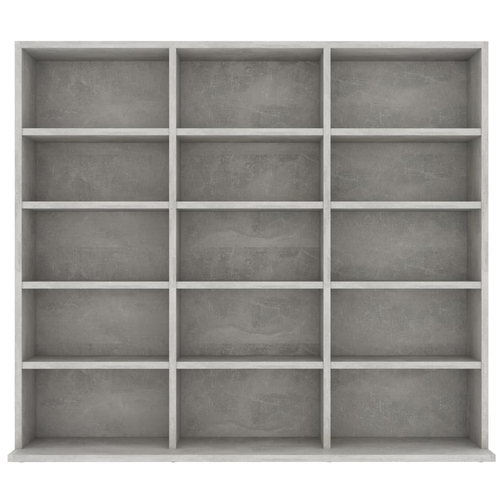 CD-Regal Betongrau 100x23x89,5 cm Holzwerkstoff