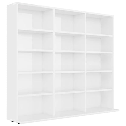 CD-Regal Hochglanz-Weiß 100x23x89,5 cm Holzwerkstoff