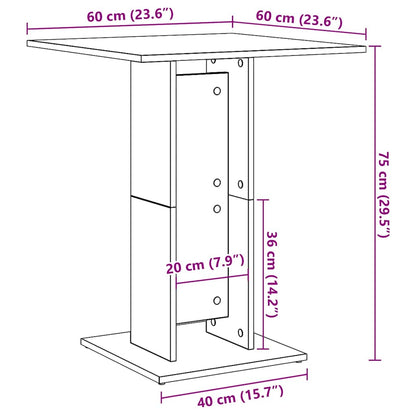 Bistrotisch Sonoma-Eiche 60x60x75 cm Holzwerkstoff