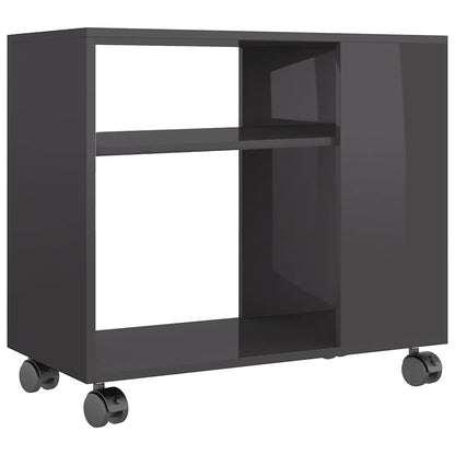 Beistelltisch Hochglanz-Grau 70x35x55 cm Holzwerkstoff
