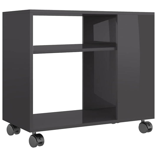 Beistelltisch Hochglanz-Grau 70x35x55 cm Holzwerkstoff