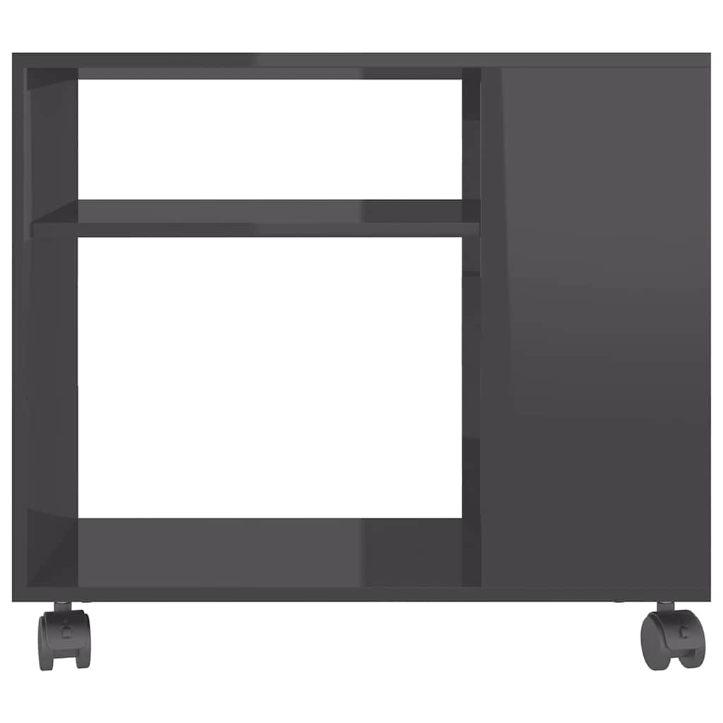 Beistelltisch Hochglanz-Grau 70x35x55 cm Holzwerkstoff